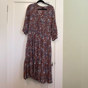 Madewell floral flowy dress